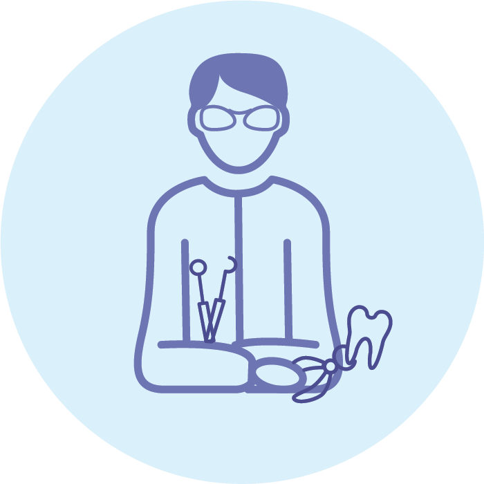 pictogram af tandlæge